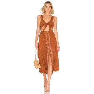 Free People Caladasi Midi Dress In Bronze